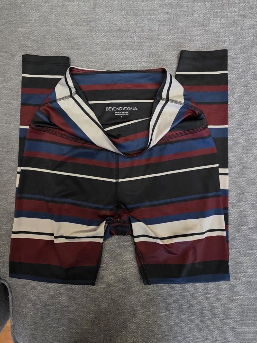 Beyond Yoga Women's Stripe Lux High Waist Leggings-Size L